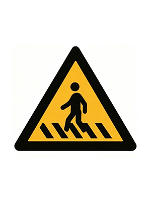 Caution: Pedestrians Warning Sign