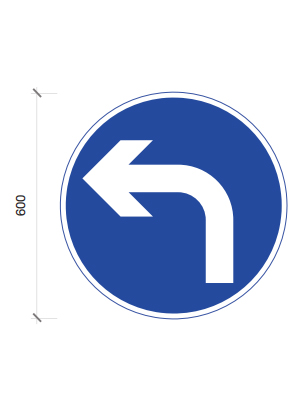 Safety Signs-Turn left ahead