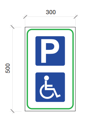 Safety Signs-Parking area for  Handicapped drivers only