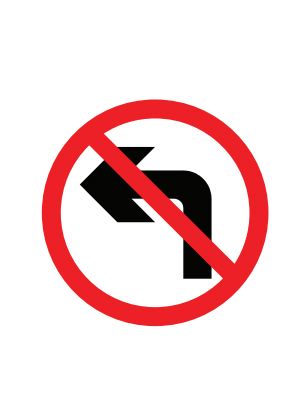 Safety Signs-No left turn